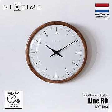 NEXTIME ネクスタイム PastPresent Series Line RO ライン ラウンド (掛時計/スイープムーブメント) NXT-J034 掛け時計 壁掛け時計 スイープセコンド