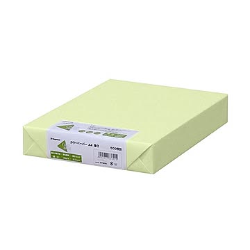 まとめ 長門屋商店 Color Paper A4厚口 若草 ナ-3356 1冊500枚  ×5セット