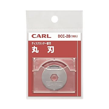 （まとめ）カール事務器 ディスクカッター用替刃（丸刃・直線）DCC-28 1枚【×10セット】