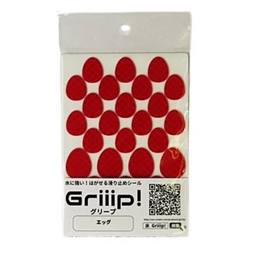 滑り止めシール Griiip! エッグタイプ レッド G123-EL01RD