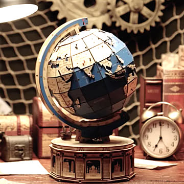 自転する電動パズル地球儀THE MARGLOBE 