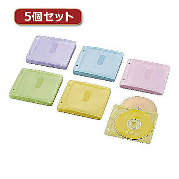 5個セットエレコム Blu-ray・CD・DVD対応不織布ケース CCD-NBWB120ASOX5 管理No. 4589452987009