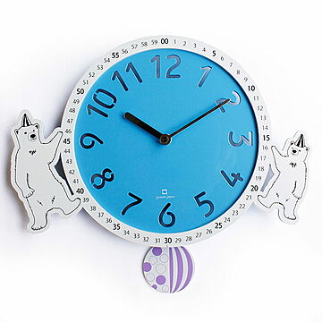 時計 壁掛け 振り子時計 振り子 北欧 日本製 掛け時計 circus clock 壁時計 壁掛け時計 しろくま シロクマ