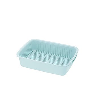 水切りラック 水切りかご 水切りラック用ふた  L 3個セット 抗菌加工 リッチェル シェリー 水切りバット キッチン
