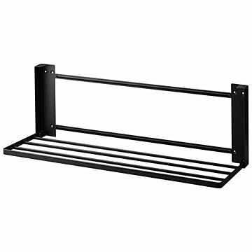 tower タワー (山崎実業) ウォール折り畳みバスタオルラック 石こうボード壁対応 Wall-Mounted Folding Towel Rack 部屋干し タオルハンガー 部屋干し バスルーム