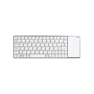 ユニーク タッチパッド搭載 ワイヤレスキーボード rapoo E2710 ホワイト 2.4GHz5.6mm E2710W