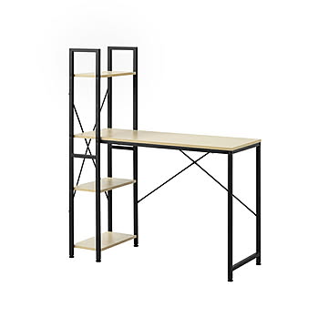 ラック付きデスク RDK-1042R ナチュラル/ブラック