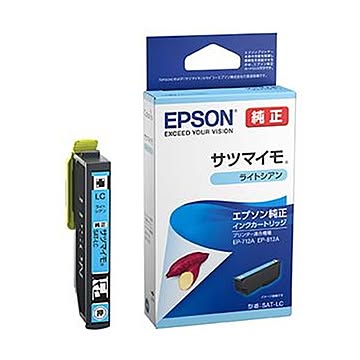 （まとめ）エプソン インクカートリッジ サツマイモライトシアン SAT-LC 1個【×10セット】
