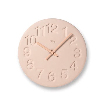 Lemnos レムノス CASA 珪藻土の時計 LC11-08 掛時計 掛け時計 デザイン時計 珪藻土 直径25.6cm 手作り ハンドメイド