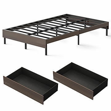 ウッドスチールベッド 引き出しセット セミダブル SBW01-SD／SB-WHK 全2色