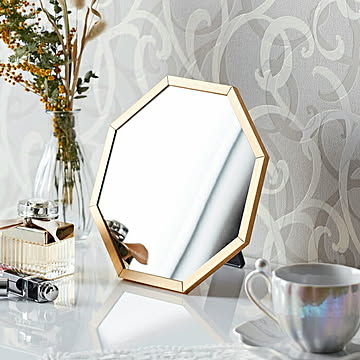 デスクミラー ウォールミラー Octam オクタム 完成品 OCM-20 幅20x奥行2.2x高さ20cm 岩附