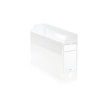 （まとめ）プラス PPボックスファイル+ クリアホワイト【×50セット】