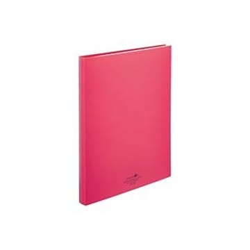 (業務用5セット) LIHITLAB クリアファイル/ポケットファイル 【A4/タテ型】 ポケット差替式 N-5016-3 赤