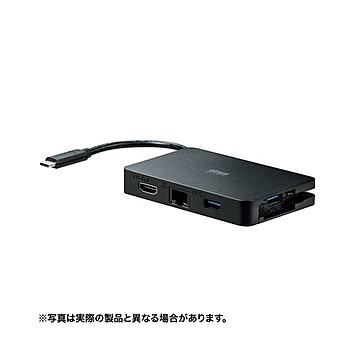 サンワサプライ USB Type C-マルチ変換アダプタ （4K60Hz） ブラック AD-ALCMH60L
