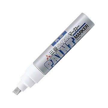 (まとめ) 三菱鉛筆 油性ペイントマーカー 太字角芯 銀 PX30.26 1本 【×30セット】