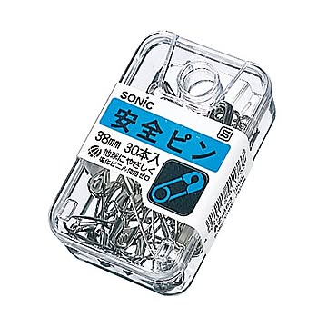 (まとめ) ソニック 安全ピン 38mm AZ-863 1パック（30本）  【×100セット】