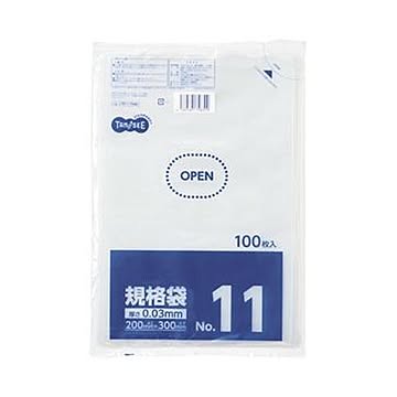 （まとめ）TANOSEE 規格袋 11号0.03×200×300mm 1パック（100枚）【×50セット】