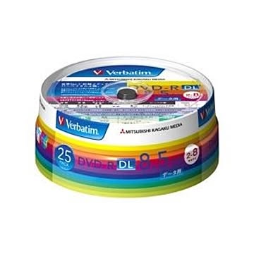 三菱化学メディア DVD-R DL 8.5GB PCデータ用 8倍速対応 25枚スピンドルケース入りワイド印刷可能 DHR85HP25V1