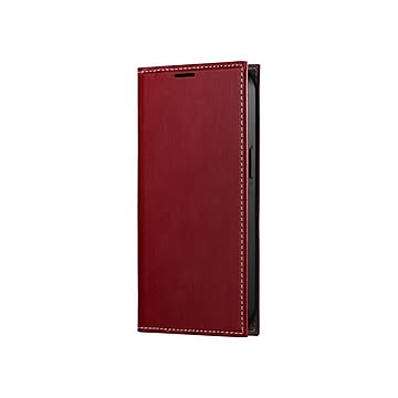 LEPLUS iPhone 13 薄型PUレザーフラップケース「PRIME」 レッド LP-IM21PRIRD