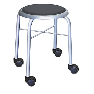 スチールパイプ スタッキングチェア 4脚セット ブラック×シルバー 幅32cm 日本製
