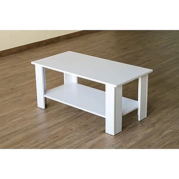 【訳有り アウトレット品】収納棚付きセンターテーブル/ローテーブル 【長方形】 幅90cm 