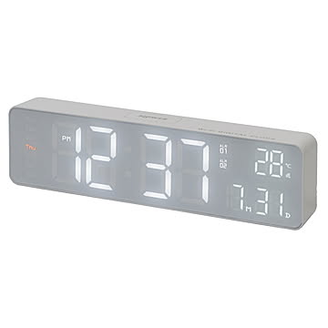 SLOWER スロウワー LED Wi-Fi CLOCK Bueno LED Wi-Fiクロック ブエノ SLW426/SLW427 / 無線LAN接続 時刻自動調整 デジタル時計 月日曜日表示 室温