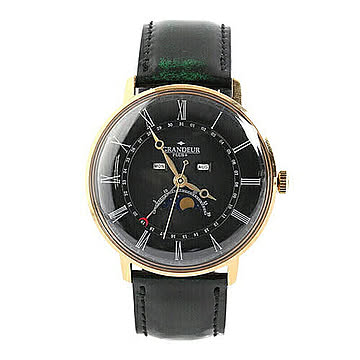 GRANDEUR メンズウォッチ レザーシリーズ グリーン GRP014G1 管理No. 4540070720645