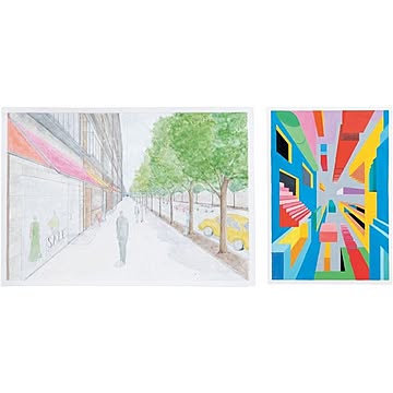 （まとめ）アーテック 一点透視シートB3（10枚組） 【×5セット】