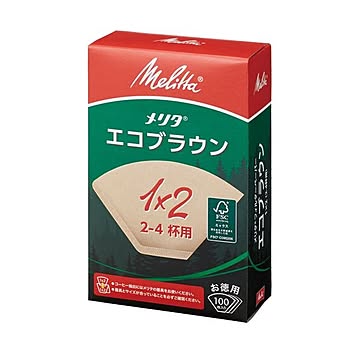 （まとめ）メリタ N エコブラウン 1×2G2〜4杯用 PE-12GBN 1セット（300枚：100枚×3箱）【×10セット】