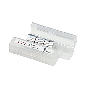 （まとめ） オープン工業 コインケース（50枚収納）1円硬貨用 透明 M-1 1個 【×50セット】
