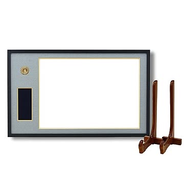 日本製 叙勲額/フレーム 【褒賞サイズ(517×367mm)/黒／グレードンス】 化粧箱/黄袋入り■ 褒賞勲章額(額立て付)