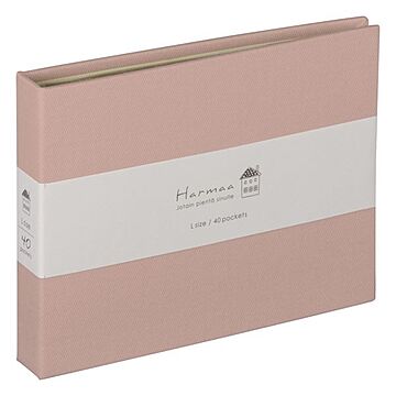 （まとめ） ハルマー ポケットアルバム A-HRLP-101-P  ピンク【×5セット】