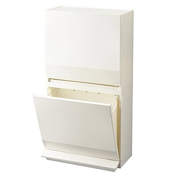 ゴミ箱 おしゃれ 分別 2段 22.5リットル 45リットル スリム ダストボックス 蓋つきゴミ箱 キャスター ペダル式 RSD-84