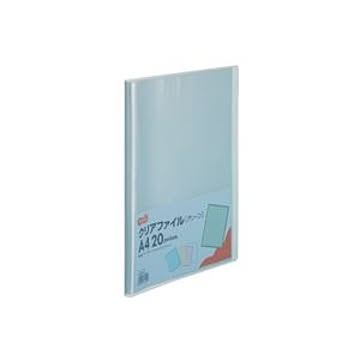 （まとめ）TANOSEE クリアファイル A4タテ20ポケット 背幅14mm グリーン 1セット(10冊) 【×5セット】