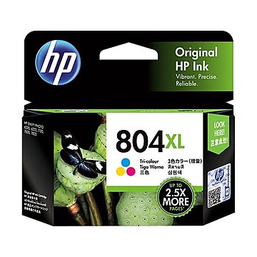 （まとめ）HP HP804XL インクカートリッジカラー(増量) T6N11AA 1個 【×2セット】