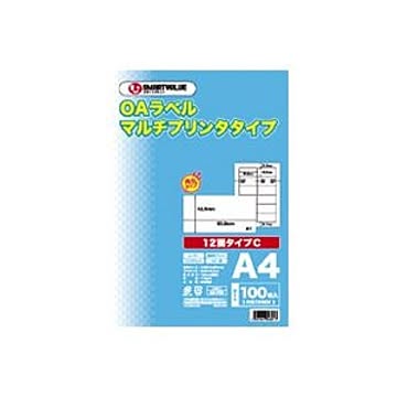 （まとめ）ジョインテックス OAマルチラベルC 12面100枚 A237J【×2セット】