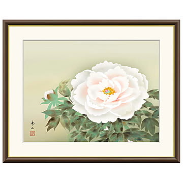 額絵 富貴花 鈴村秀山 61x49.5cm 三幸