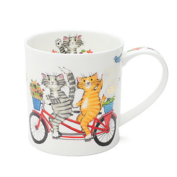 ダヌーン マグカップ ORKNEY 自転車でお出かけだニャン HAPPY DAYS CAT Dunoon Mug