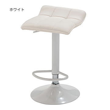 あずま工芸 ミスト カウンターチェア ホワイト 幅385x奥行400x高さ645〜855mm 組立式