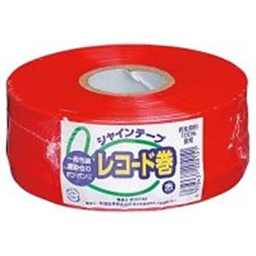 （まとめ）松浦産業 シャインテープ レコード巻 420R 赤×10セット