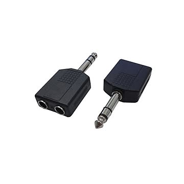 (まとめ)変換名人 AVプラグ 6.5(メス)2P to 6.5mm(オス)ステレオ AV/652J-65PS(2P)×20セット