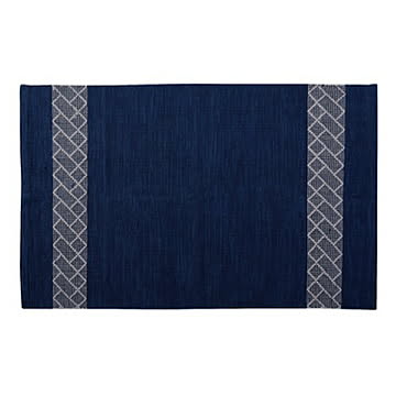 東谷 TTR-157BL アジアン風 ラグ マット 滑り止め加工