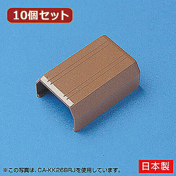 10個セット サンワサプライ ケーブルカバー(直線、ブラウン) CA-KK22BRJX10 管理No. 4589452978830
