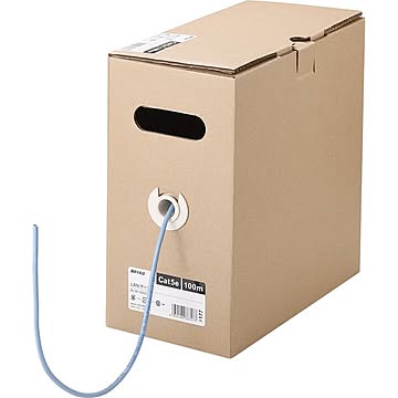 バッファロー Cat5e LANケーブル 100m 撚線 ブルー BL5EW1000BL
