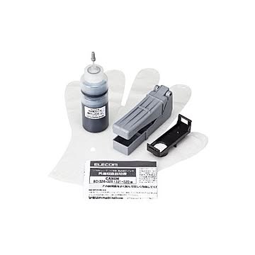 (まとめ)エレコム キヤノン 325/320用詰め替えインク THC-325320BK5×5セット