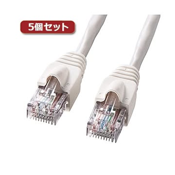 5個セット サンワサプライ UTPエンハンスドカテゴリ5ハイグレード単線ケーブル KB-10T5-05NX5