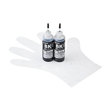（まとめ）サンワサプライ 詰め替えインクBCI-350PGBK用 INK-C350B120【×2セット】