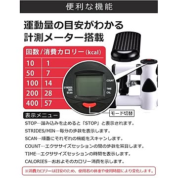 Sunruck フィットネスステッパー 家トレ トレーニングバンド付属 有酸素運動 SR-FT028