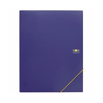(まとめ) ライオン事務器ホルダーブック(リベルテ) A4タテ 8ポケット ブルー HB-303L 1冊 【×30セット】