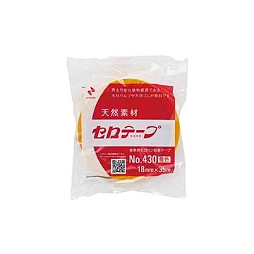 （まとめ）ニチバン セロテープ No.430黄 18mm×35m 4302-18【×100セット】